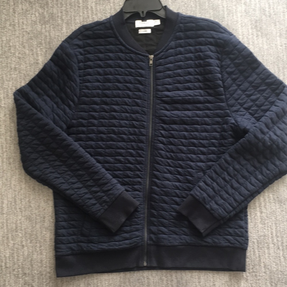 Topman Zip-Up Jacket - Navy - Price Firm